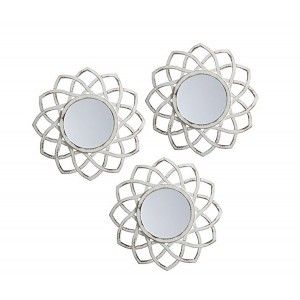Miroirs Mur Décoratif Rond, idéal pour le Salon/Chambre à coucher. Design Vintage, avec son style d'Origine. Ensemble de 3 -