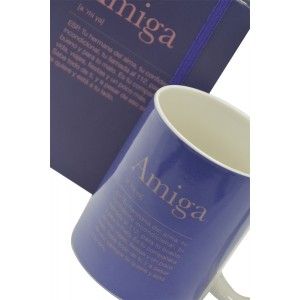 Gift Set Cup Book, Meaning "Friend" 300mL, 8x9,5x8cm -Home and More