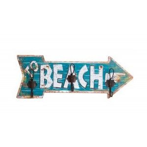 Coat rack Wall, Natural Wood, with a distressed Finish. Signal design, Vintage style/Surf, for Entrance - Home and More