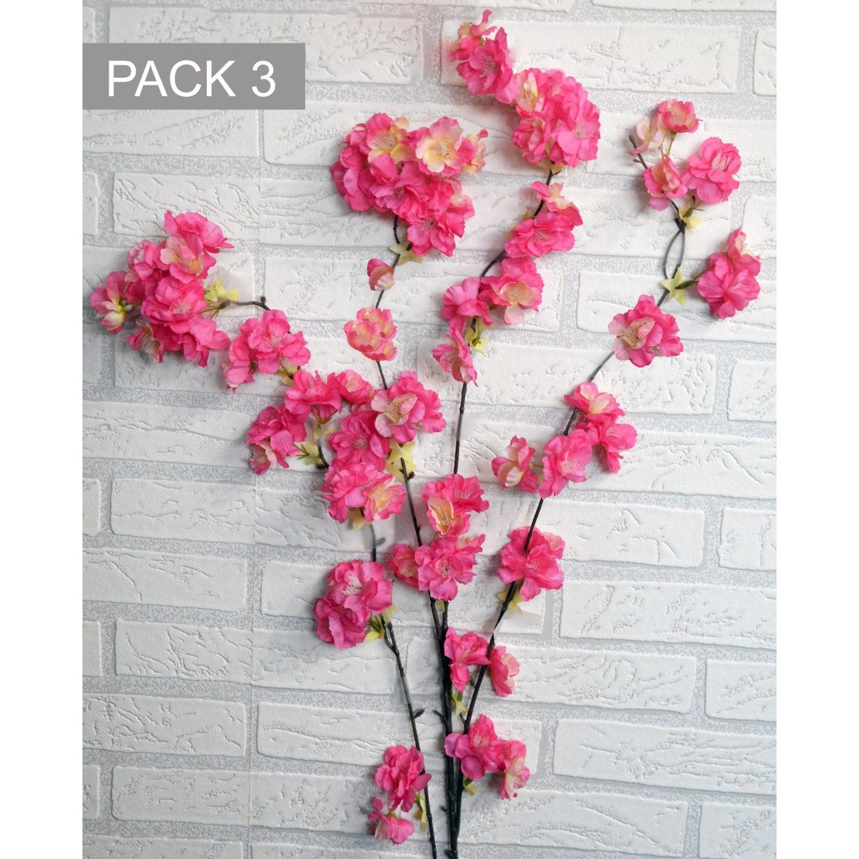 Fleurs artificielles Décoration des Vases à fleurs, la Fleur de Cerisier. Des Branches et des Fleurs Roses Décoratives 130 cm