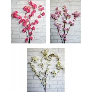 Flores Artificiales Decoración Jarrones, Flor de Cerezo. Ramas Flores Rosas Decorativas 130 cm