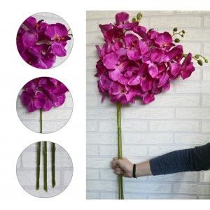 Orquidia Artificielle série de 3, de Fleurs Artificielles Intérieur. Bouquet de Orquidias la Décoration de Printemps 100 cm