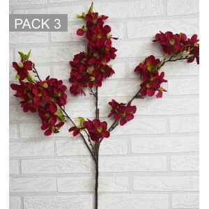 Fiori di mandorlo artificiale decorazione di vasi, Set di 3, Rami, Fiori, Decorativi Interni 85 cm