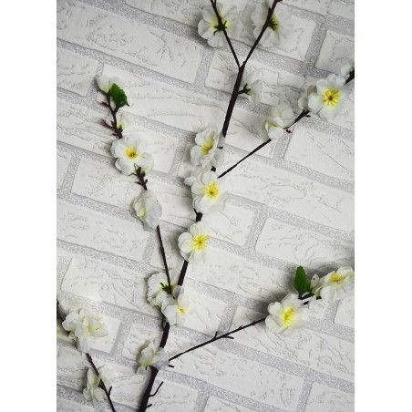Flores Cerezo Artificiales decoración jarrones Set de 3, Ramas Flores de Interior Decorativas 120 cm
