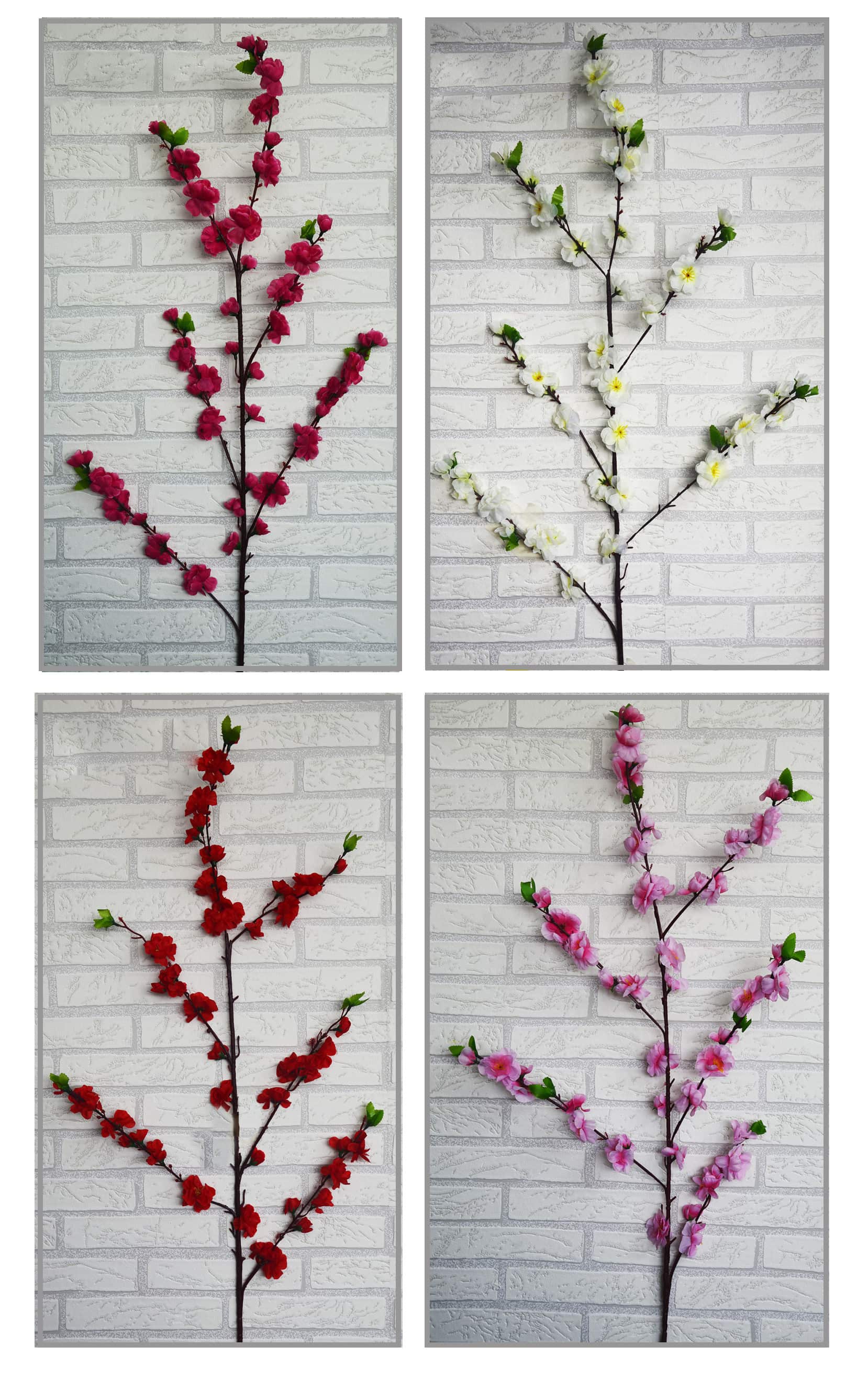 Les fleurs de Cerisier, Artificielle décoration des vases de série de 3, des Branches, des Fleurs, de l'Intérieur Décoratif 120