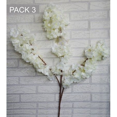Fleurs d'amandier Artificielle décor de vases de fleurs Set de 3, des Branches, des Fleurs, de l'Intérieur Décoratif 100 cm