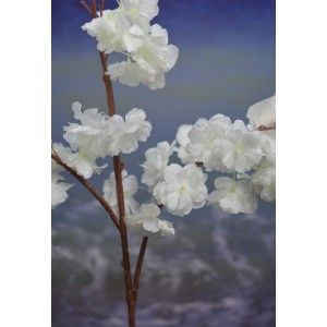 Fiori di Mandorlo Artificiale decorazione vasi di fiori, Set di 3, Rami, Fiori, Decorativo Interno 100 cm