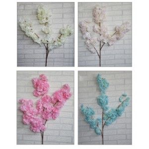 Flores Almendro Artificiales decoración jarrones Set de 3, Ramas Flores de Interior Decorativas 100 cm