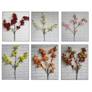 Fiori di mandorlo artificiale decorazione di vasi, Set di 3, Rami, Fiori, Decorativi Interni 85 cm