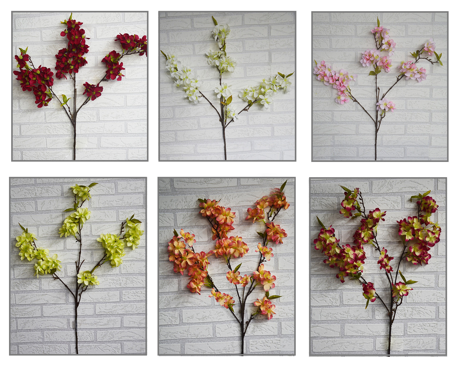 Amande fleurs artificielles décoration des vases de série de 3, des Branches, des Fleurs, de l'Intérieur Décoratif 85 cm