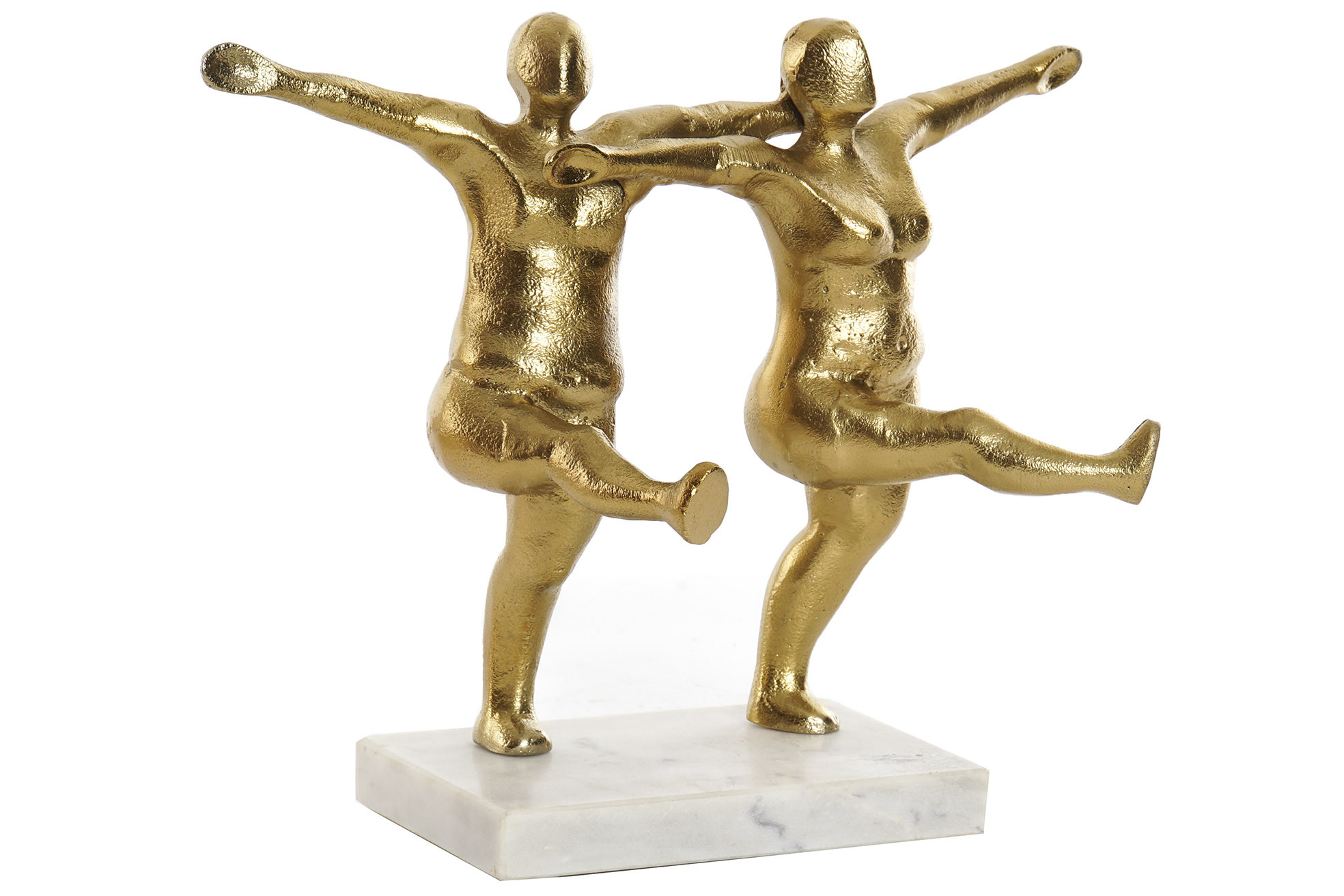 Des gens qui Dansent Figure en Or, de la décoration de la Figure, fait d'Aluminium et de décorations en Marbre, d'Origine
