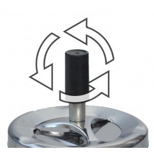 Ashtray Rotating Round in Set of 2, Red and Black, Ashtray Pressure Cigarette ø9 x 12 cm