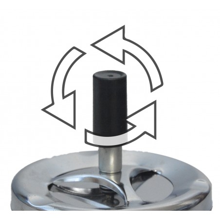 Ashtray Rotating Round in Set of 2, Red and Black, Ashtray Pressure Cigarette ø9 x 12 cm