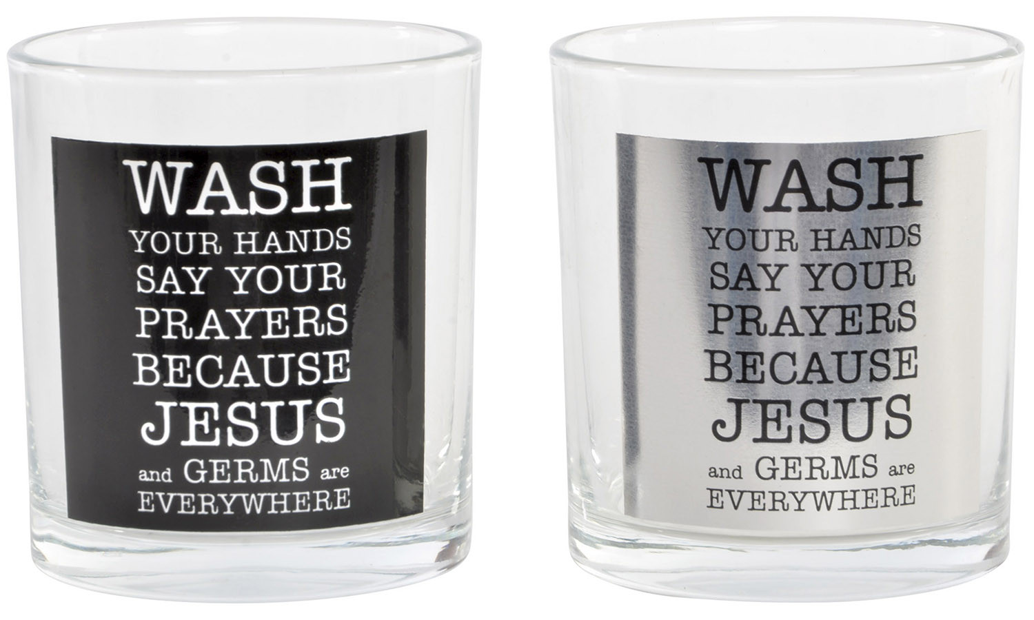 Glass Bathroom Toothbrush Glass. Glass Rinse Chrome plated, Original Design with the Phrase a Motivating 8X9 cm - Home and More