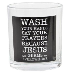 Glass Bathroom Toothbrush Glass. Glass Rinse Chrome plated, Original Design with the Phrase a Motivating 8X9 cm - Home and More