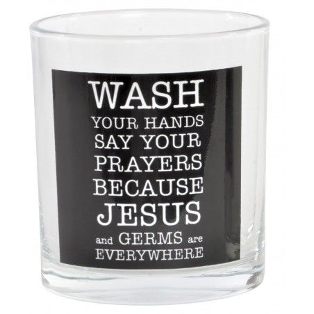 Vaso Baño Cepillo de Dientes de Cristal. Vaso Enjuage Cromado, Diseño Original con Frase Motivadora 8X9 cm - Hogar y Más