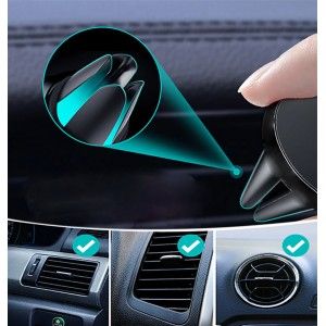 Mobile stand Magnetic for Car, PACK of 2 Brackets Rotating Phone Universal Grid - Home and More