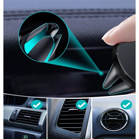 Mobile stand Magnetic for Car, PACK of 2 Brackets Rotating Phone Universal Grid - Home and More