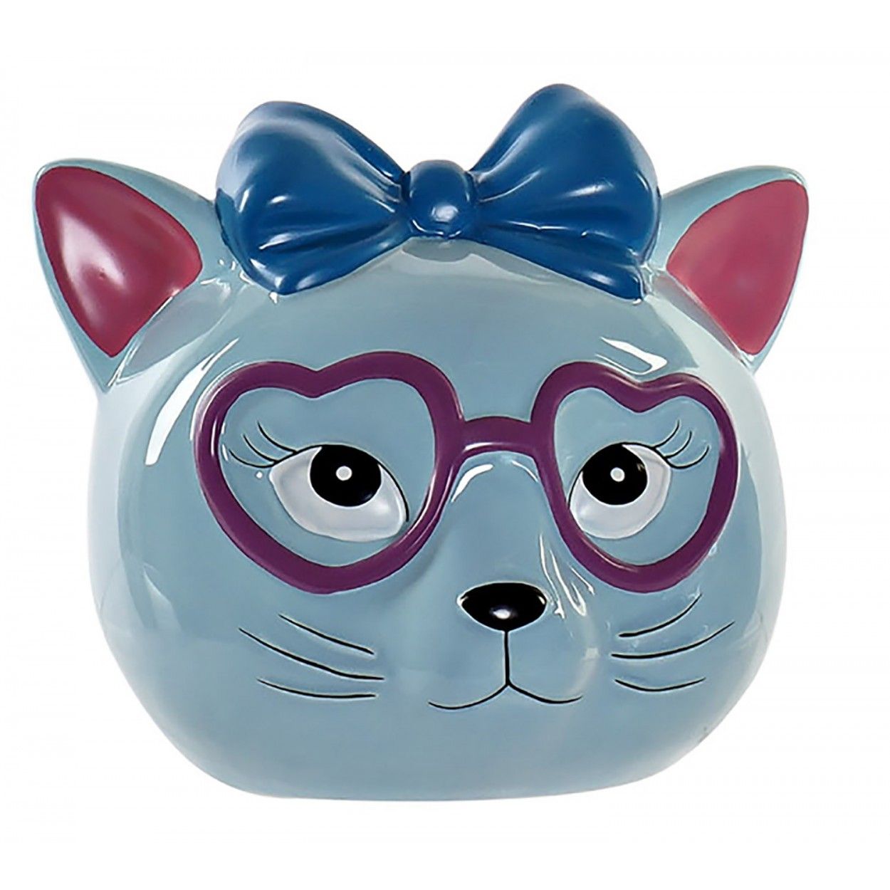 Tirelire Chat avec des Lunettes, une tirelire de Dolomite pour les Enfants. Les tirelires, les Enfants d'Origine, la Figure de