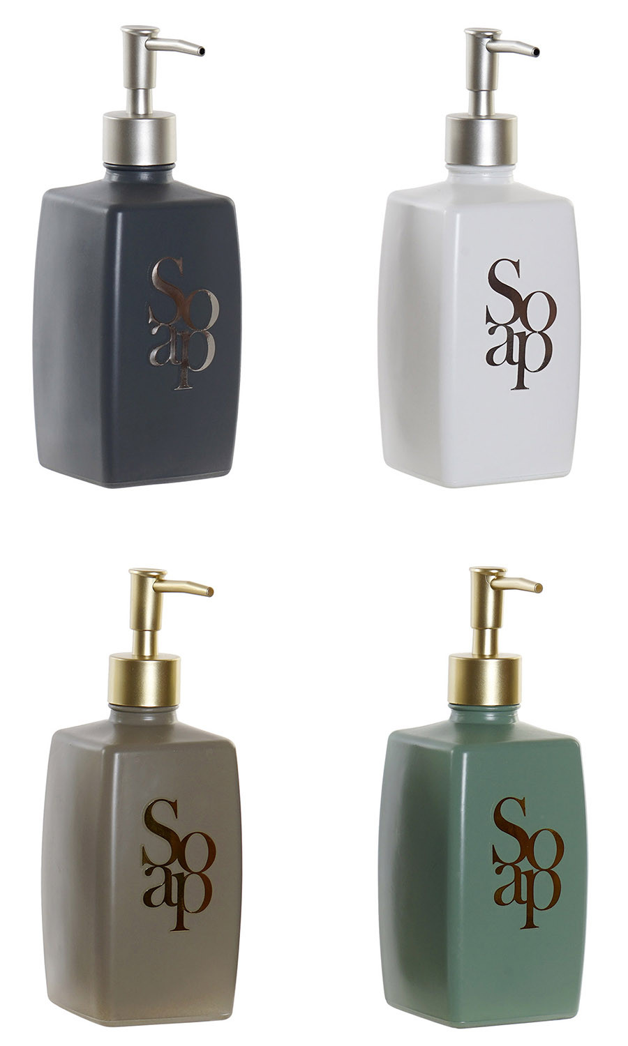 Dispenser Soap Bathroom Dispenser Matt Glass for Bathroom or Kitchen, Dispenser of Soap, Hand/Shower 7,7x7,7x21cm