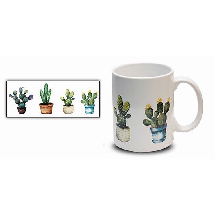 Tasse de Café, Cactus 300 ml Tasse de petit-Déjeuner. Tasses de Cadeau Original 8x9,7 cm
