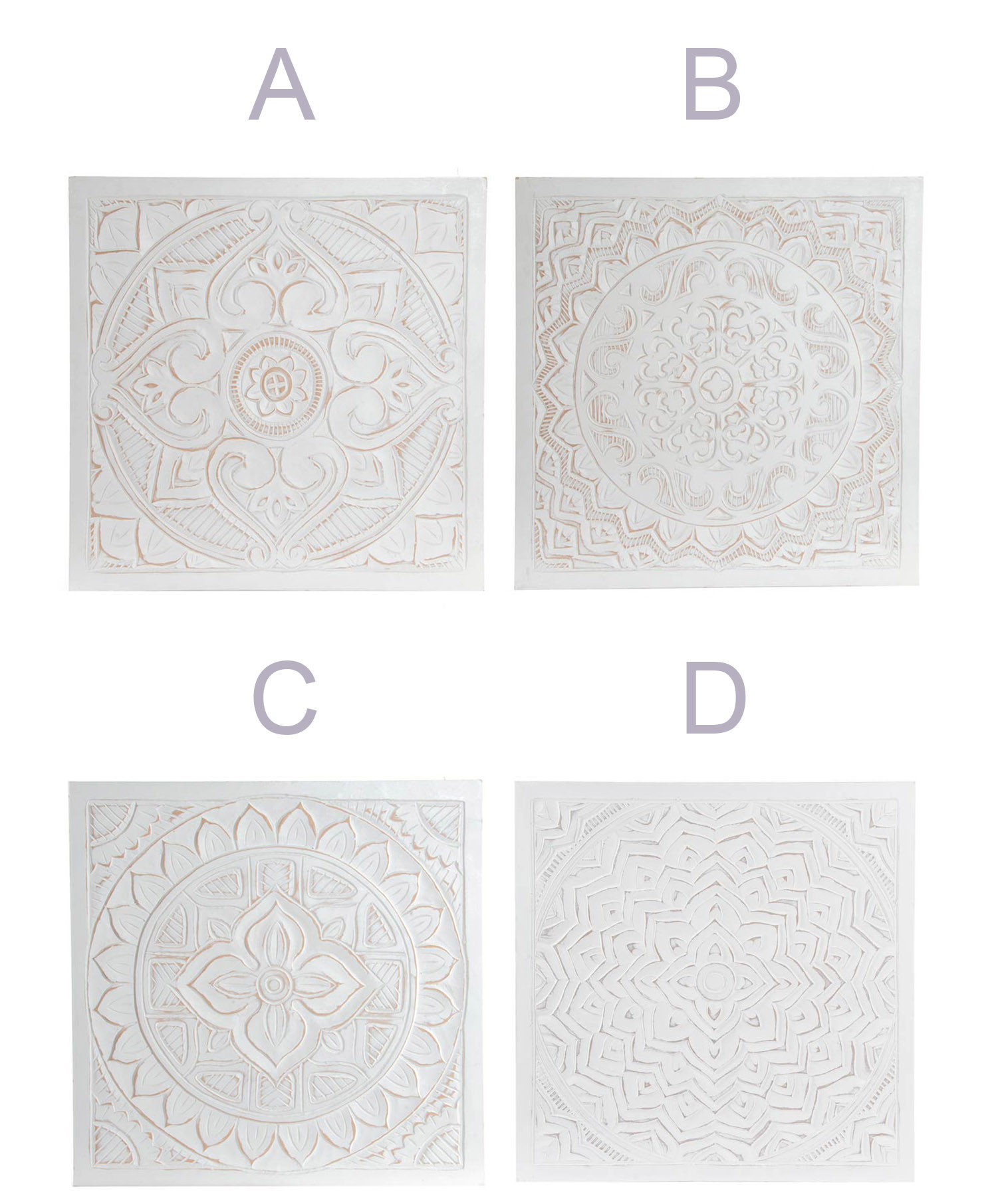 Mandala Decorazione Della Parete, La Pala D'Altare A Muro Bianco. Decorativa della parete di Legno di Grandi dimensioni