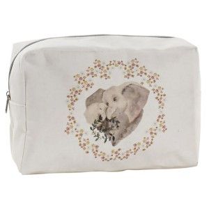 A Travel beauty case for Women, Bag of Canvas and Polyester, Design, Elephant, Bags for Suitcase, 20x8x14cm - Home and More