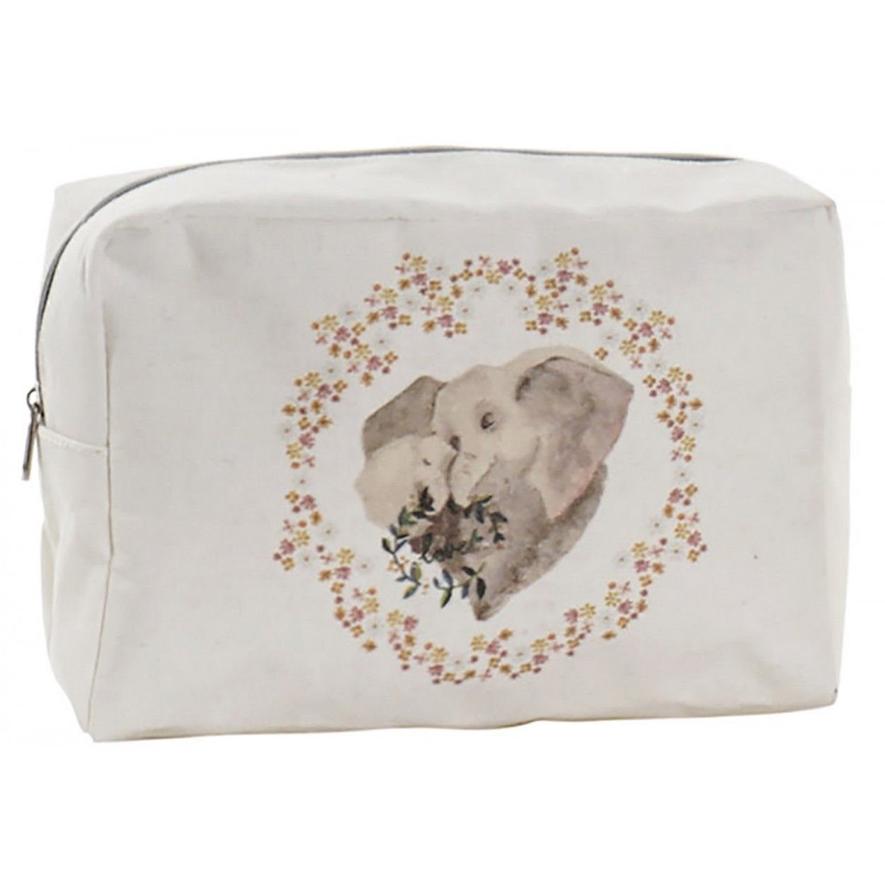 A Travel beauty case for Women, Bag of Canvas and Polyester, Design, Elephant, Bags for Suitcase, 20x8x14cm - Home and More
