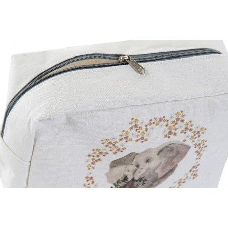 A Travel beauty case for Women, Bag of Canvas and Polyester, Design, Elephant, Bags for Suitcase, 20x8x14cm - Home and More
