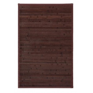 Tapis pour le Salon ou la salle à Manger, Marron Chocolat, avec anti-Dérapant, le Bambou Naturel 60x90cm, Natur tirages 60x90