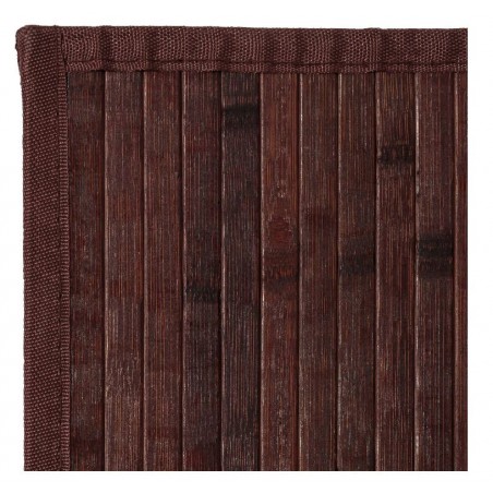 Tappeto per il Salotto o la sala da Pranzo, Marrone Cioccolato, con Base Antiscivolo, Bambù Naturale 60x90cm, Natur 60x90 Casa
