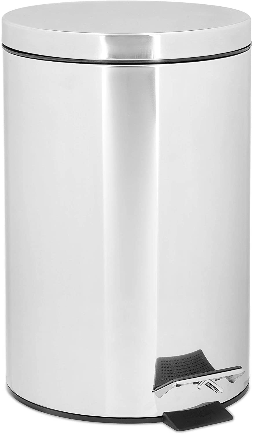 Cube Trash Bathroom 3 Liter Pedal, Stainless Steel. Garbage cans for Bathroom Grey Satin 17x25,8 cm