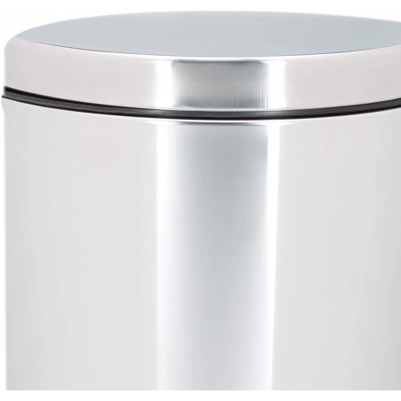Cube Poubelle Salle De Bain 3 Litres À Pédale, Acier Inoxydable. Poubelles de salle de Bain Gris Satin 17x25,8 cm