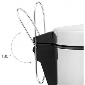 Cube Trash Bathroom 3 Liter Pedal, Stainless Steel. Garbage cans for Bathroom Grey Satin 17x25,8 cm