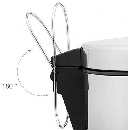 Cube Trash Bathroom 3 Liter Pedal, Stainless Steel. Garbage cans for Bathroom Grey Satin 17x25,8 cm