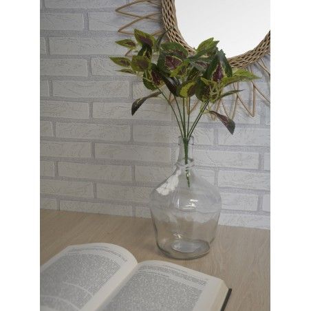 Vase Turquoise art Glass Tassel, Ethnic Decoration Vases Decoration Glass 26X17 cm