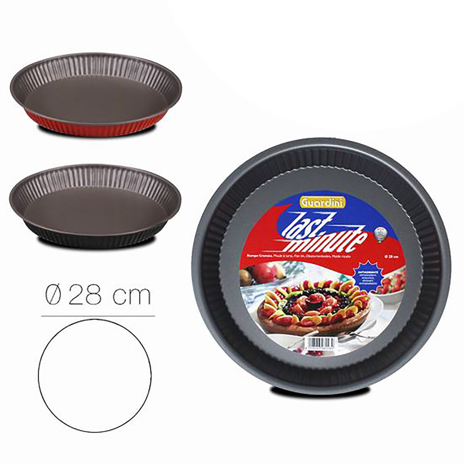 Stampo Torta da forno, Stampi per Dolci antiaderente, Cast Circolare Ripple, 4x28cm