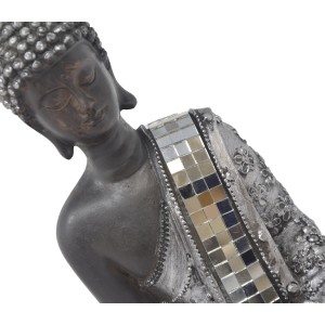 La figura del Buddha di Fortuna Sedersi, Figura Bocciolo di Buddha, Decorazione, Buddismo, Buddha, Fortunato, Argento Specchi,