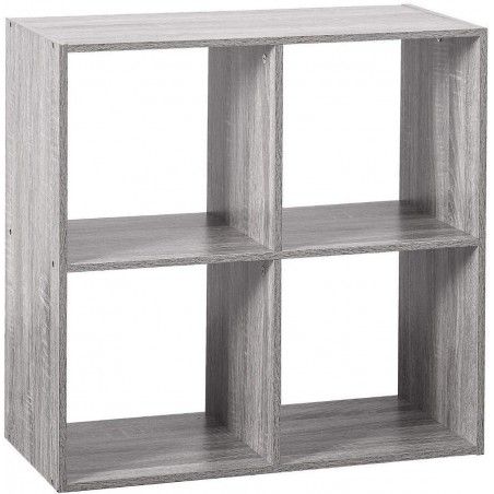 Estantería Modular de Madera con 4 Compartimentos, Estante Madera para Salón, Dormitorio. Muebles Originales 67,5x32x67,5 cm