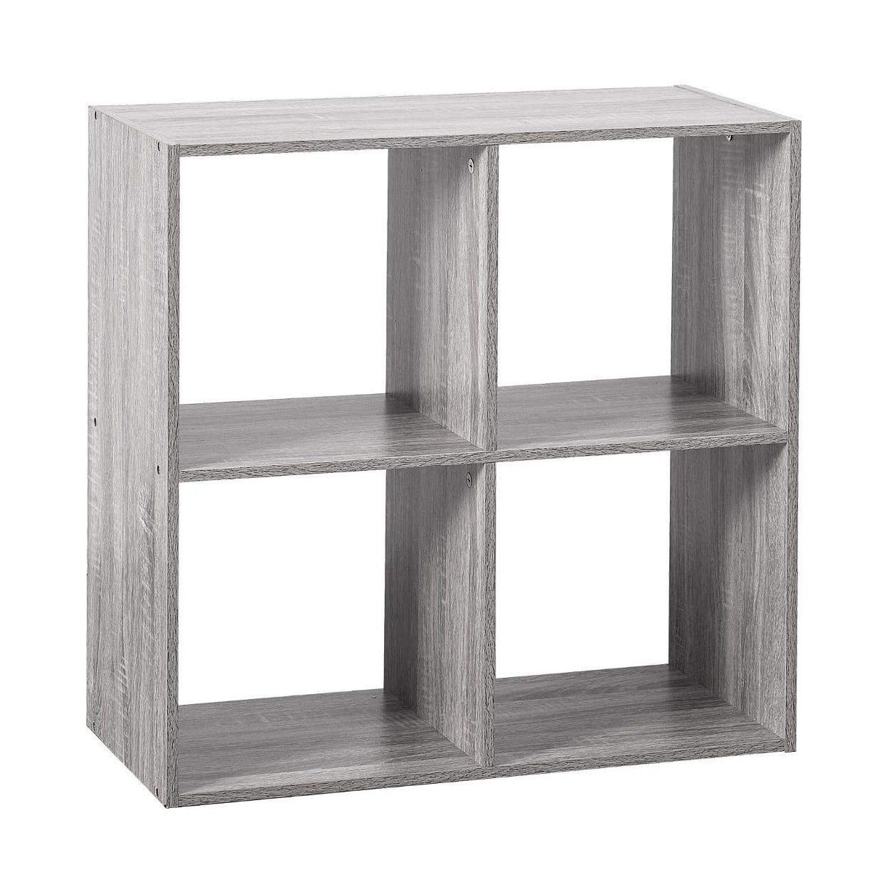 Estantería Modular de Madera con 4 Compartimentos, Estante Madera para Salón, Dormitorio. Muebles Originales 67,5x32x67,5 cm