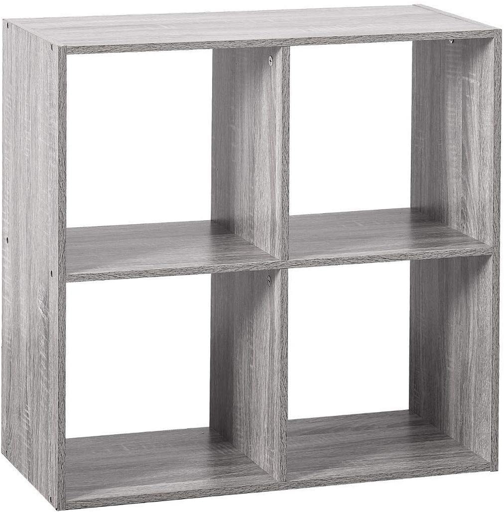 Estantería Modular de Madera con 4 Compartimentos, Estante Madera para Salón, Dormitorio. Muebles Originales 67,5x32x67,5 cm