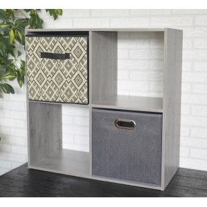 Estantería Modular de Madera con 4 Compartimentos, Estante Madera para Salón, Dormitorio. Muebles Originales 67,5x32x67,5 cm
