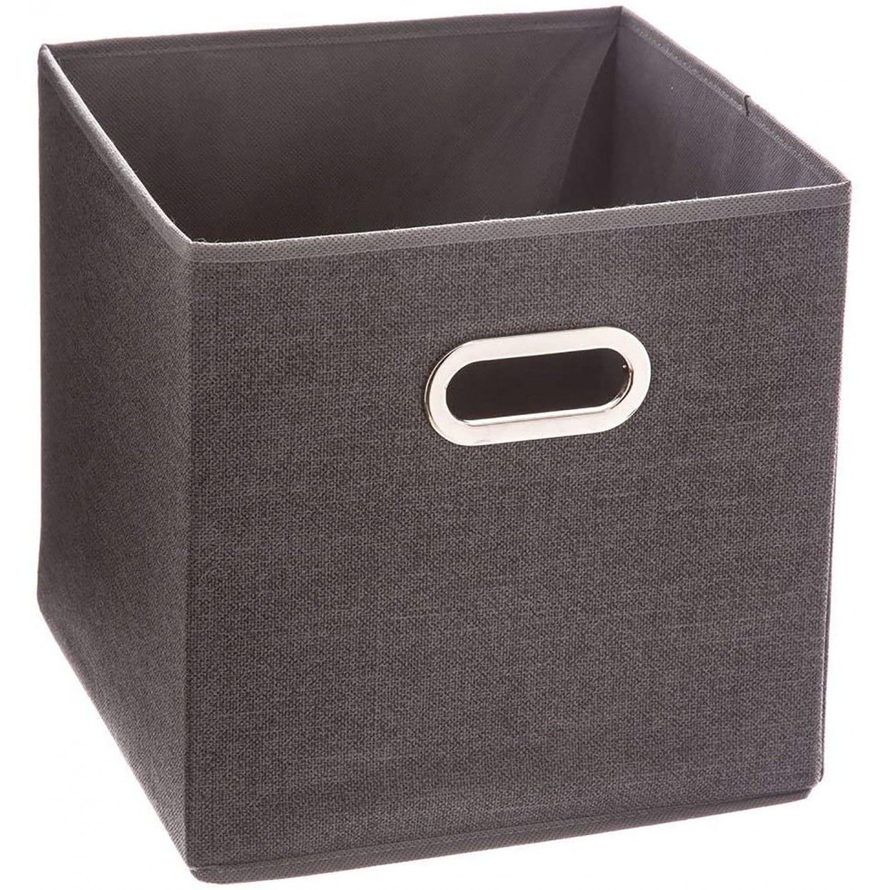 Caja de Almacenamiento Plegable, Cesta Almacenaje Gris con cremallera. Cajones Organizadores de Tela 31x31x31 cm