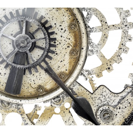 Reloj Pared Engranajes 3D Grande, Relojes Decorativos Estilo Vintage ø 51cm