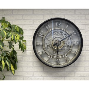 Reloj Pared Engranajes 3D Grande, Relojes Decorativos Estilo Vintage ø 51cm