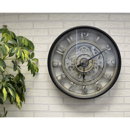 Reloj Pared Engranajes 3D Grande, Relojes Decorativos Estilo Vintage ø 51cm