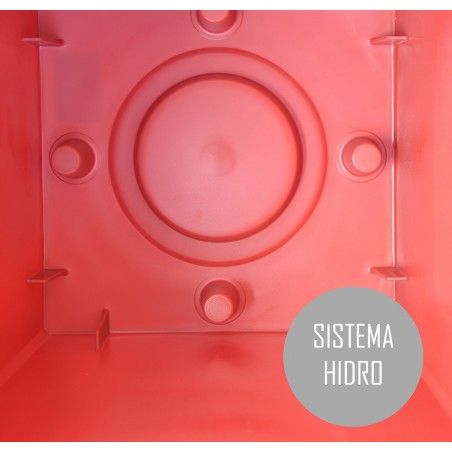 Maceteros Int/Ext. Grandes de PVC, Rpjo 23,5L, Maceteros con Hidro-riego, Decoración Moderna,30x30x41cm