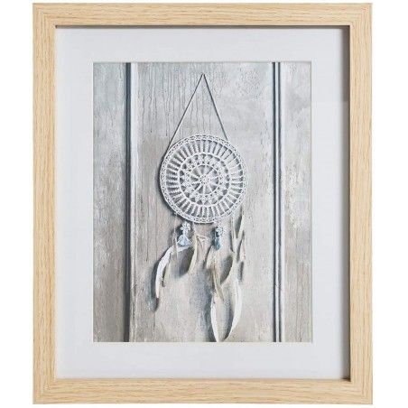 Cuadros Decorativos Etnicos, Set de 5 Cuadros de Madera, Marcos Etnicos Natural, Cuadros/Marcos para Pared/Sobremesa