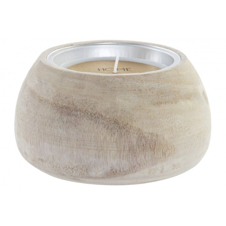 Vela Perfumada de Madera Natural Alpino,  Velas Aromaticas Decorativa 14x14x8 cm
