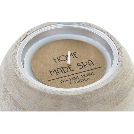 Vela Perfumada de Madera Natural Alpino,  Velas Aromaticas Decorativa 14x14x8 cm